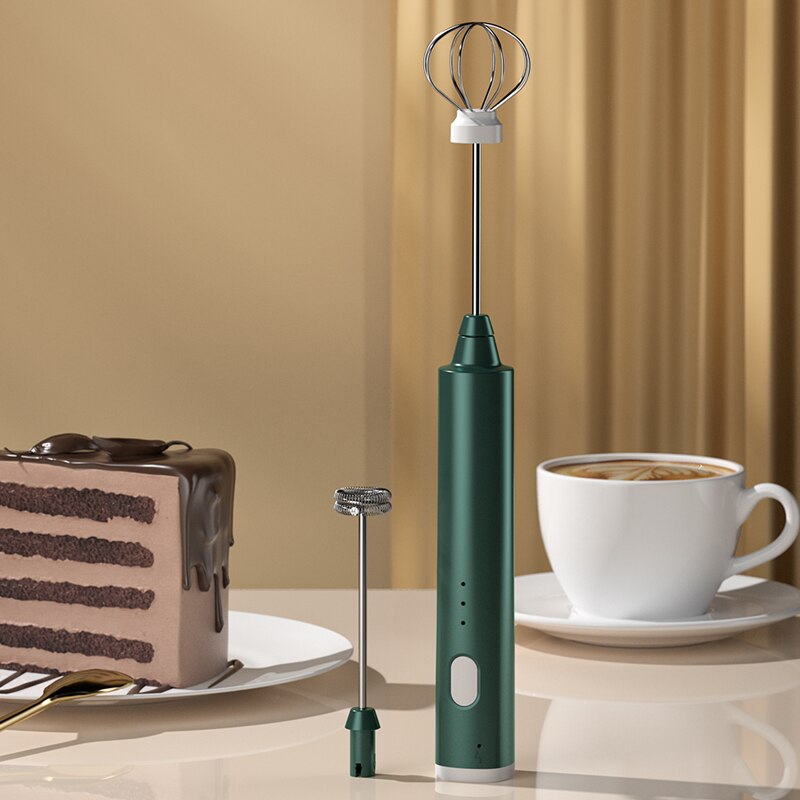 Handheld USB Milk Frother - 3 Speed Electric Foam Maker