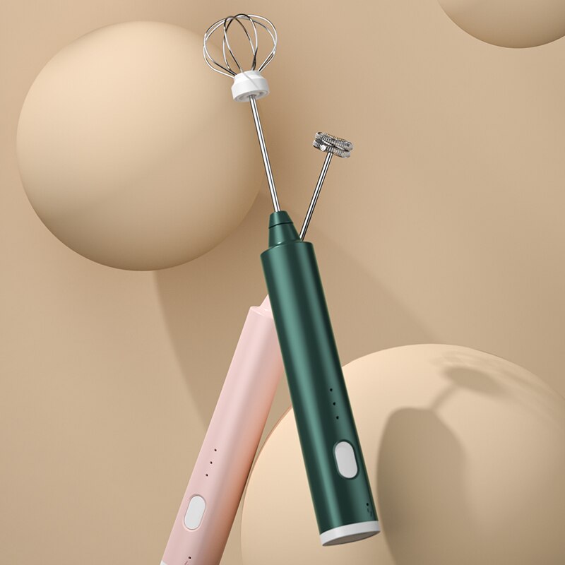 Handheld USB Milk Frother - 3 Speed Electric Foam Maker