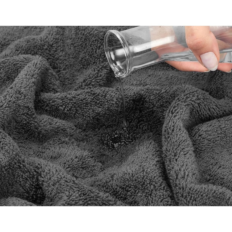 Turkish Cotton Bath Towels - Luxury 4 Piece Set, 600 GSM