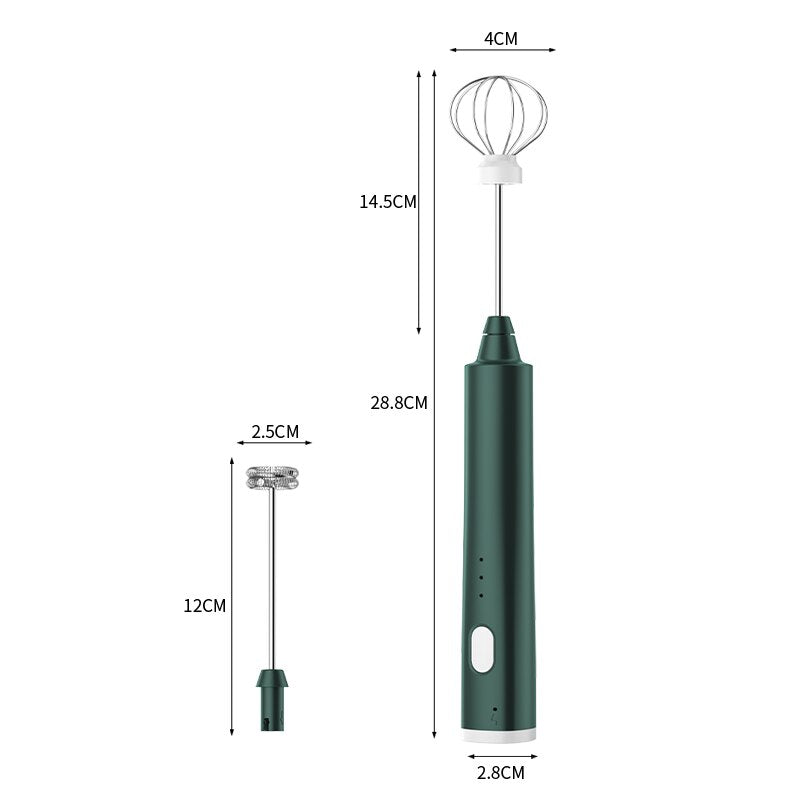 Handheld USB Milk Frother - 3 Speed Electric Foam Maker