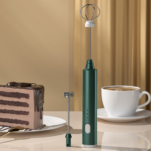 Handheld USB Milk Frother - 3 Speed Electric Foam Maker