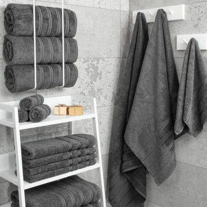 Turkish Cotton Bath Towels - Luxury 4 Piece Set, 600 GSM