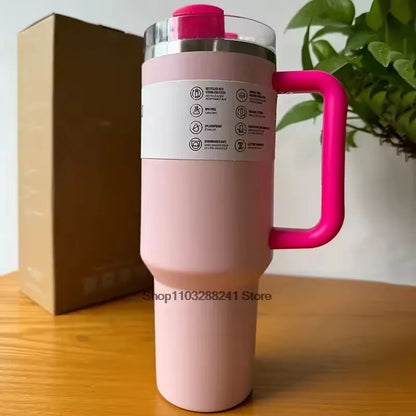 Stainless Steel 40oz Thermal Cup with Straw - Outdoor Ready