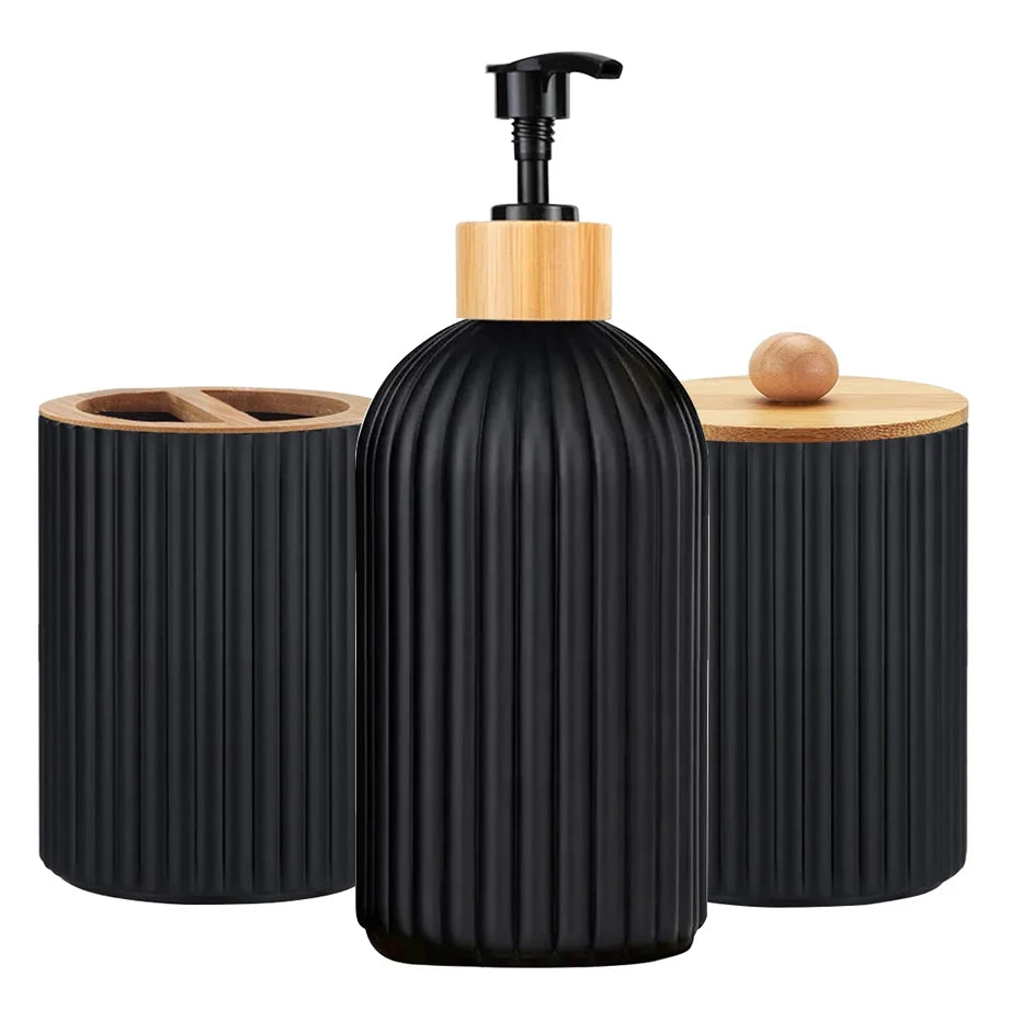 Hand Soap Dispenser & Cotton Ball Storage for Bathroom