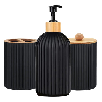 Hand Soap Dispenser & Cotton Ball Storage for Bathroom