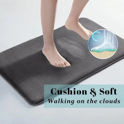 Non-Slip Coral Velvet Bath Mat - Absorbent Floor Decor