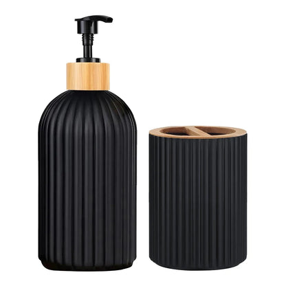 Hand Soap Dispenser & Cotton Ball Storage for Bathroom