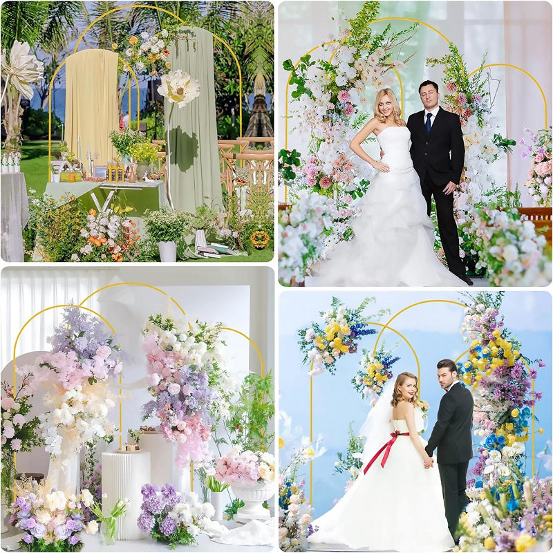 Gold Arch Stand for Weddings - Versatile Party Decor Frame