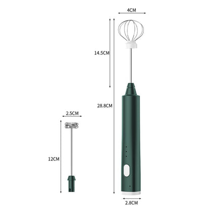 Handheld USB Milk Frother - 3 Speed Electric Foam Maker