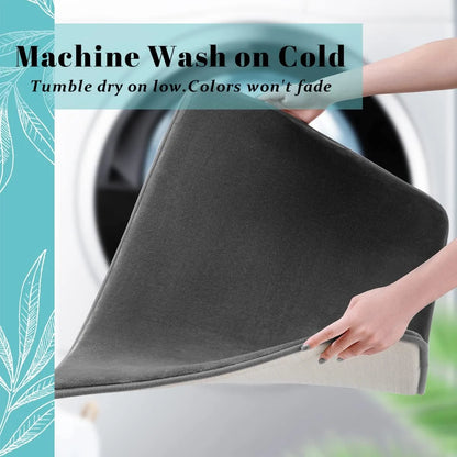 Non-Slip Coral Velvet Bath Mat - Absorbent Floor Decor