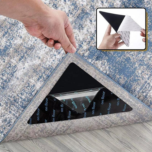 Non-Slip Rug Gripper: 12Pcs Washable Anti-skid Mat Stickers