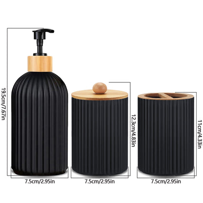 Hand Soap Dispenser & Cotton Ball Storage for Bathroom