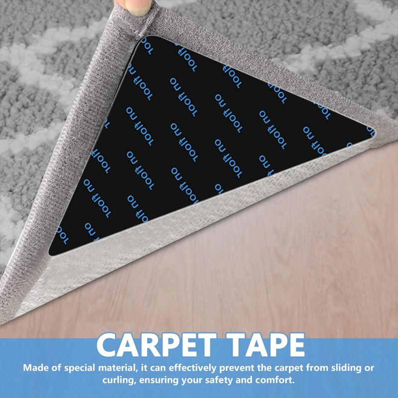 Non-Slip Rug Gripper: 12Pcs Washable Anti-skid Mat Stickers