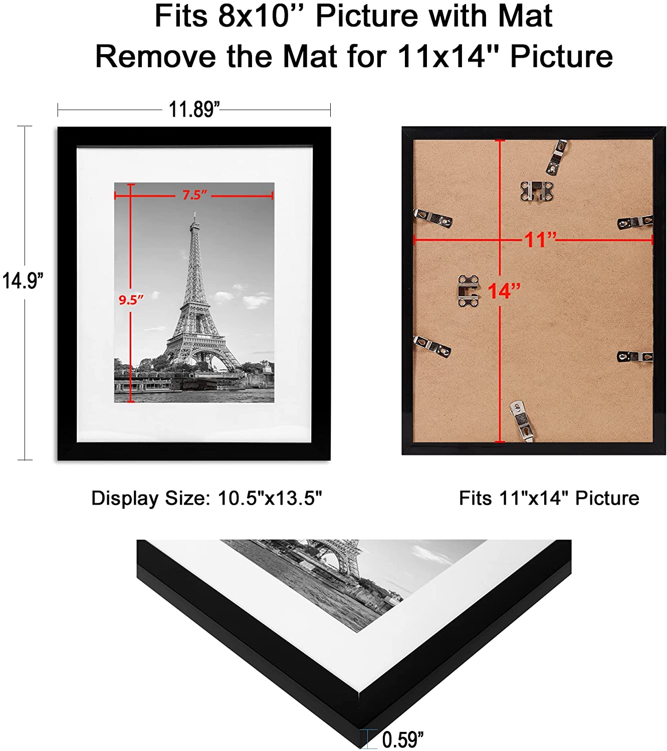 Multi Photo Frames Collage for Wall & Tabletop Display